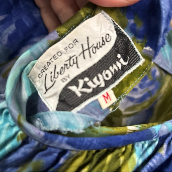 Vintage Liberty House Kiyomi Hawaii Hawaiian Dress Tropical Maxi Hostess Size M - Picture 6 of 8